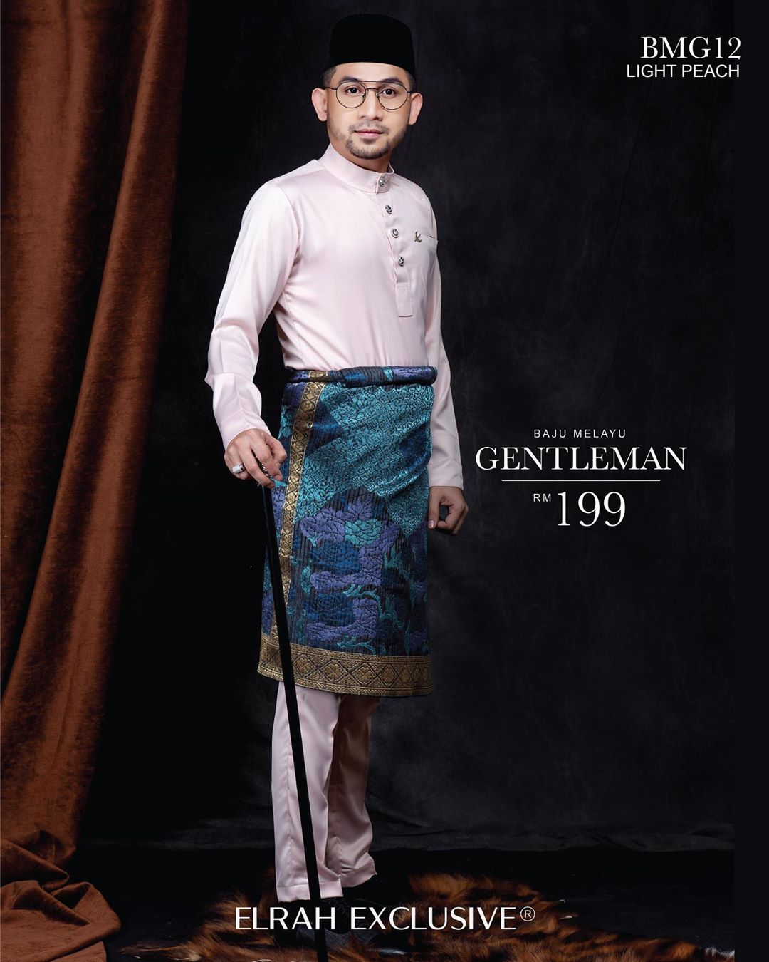Baju Melayu Gentleman Light Peach