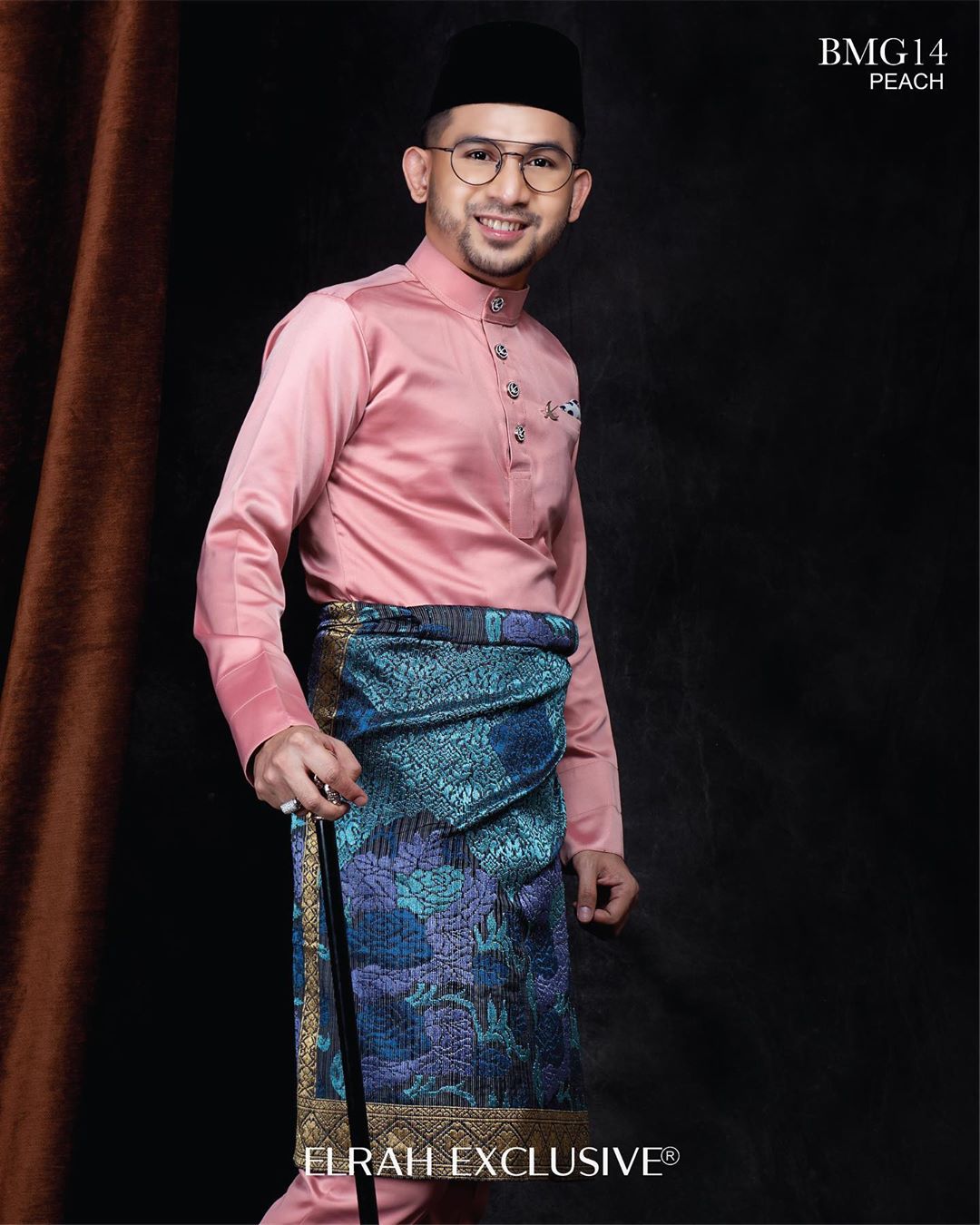 Baju Melayu Gentleman Peach Elrah Exclusive