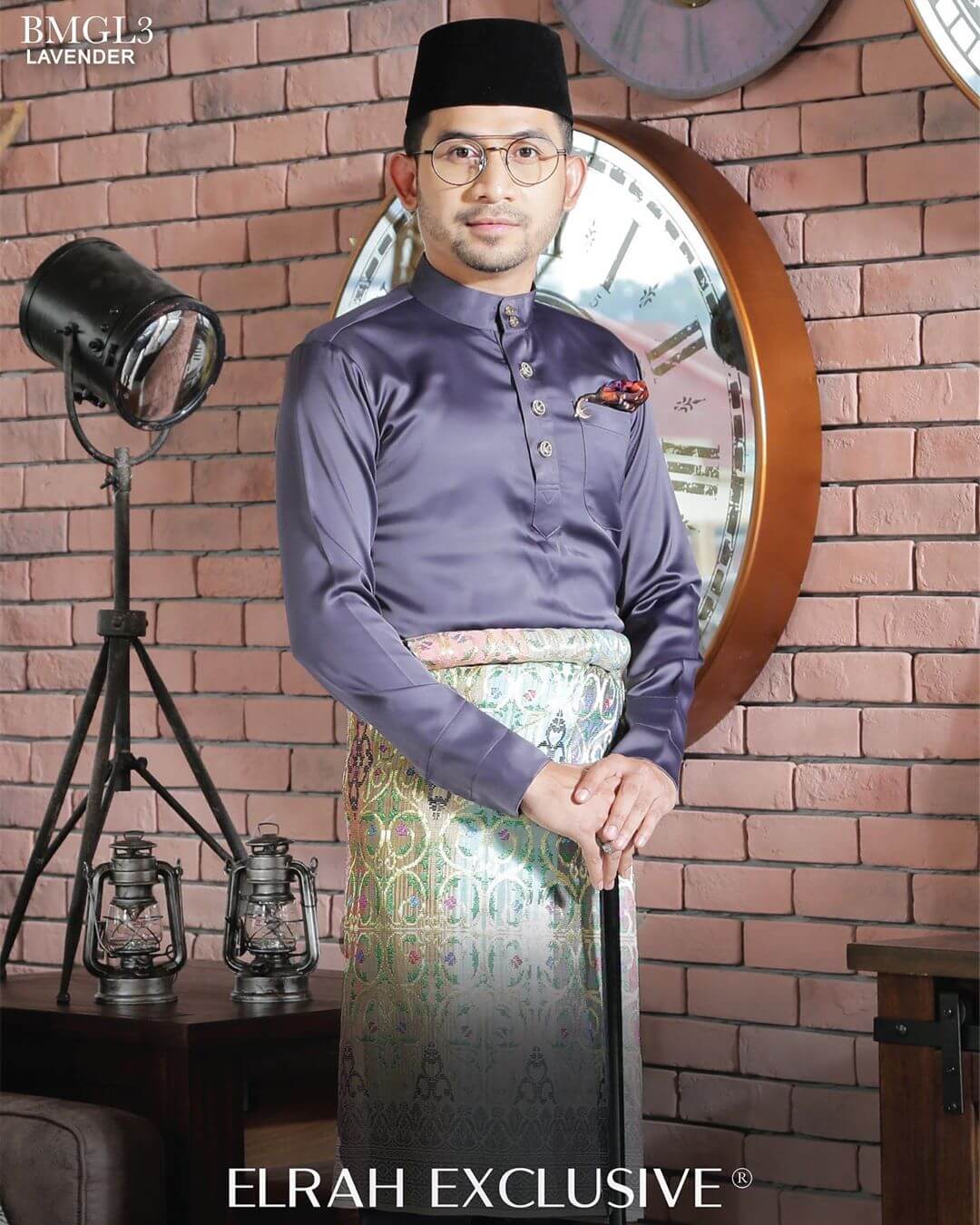  Baju  Melayu  Gentleman  Lux  Lavender Elrah  Exclusive