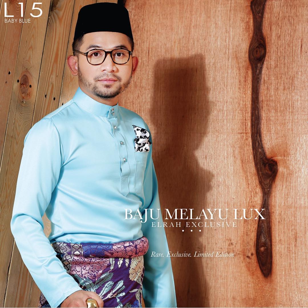 Baju Melayu Lux 1.0 Baby Blue - Elrah Exclusive