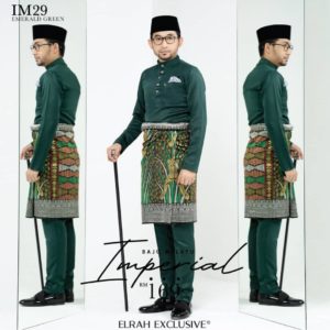 Baju Melayu Imperial Emerald Green Elrah Exclusive