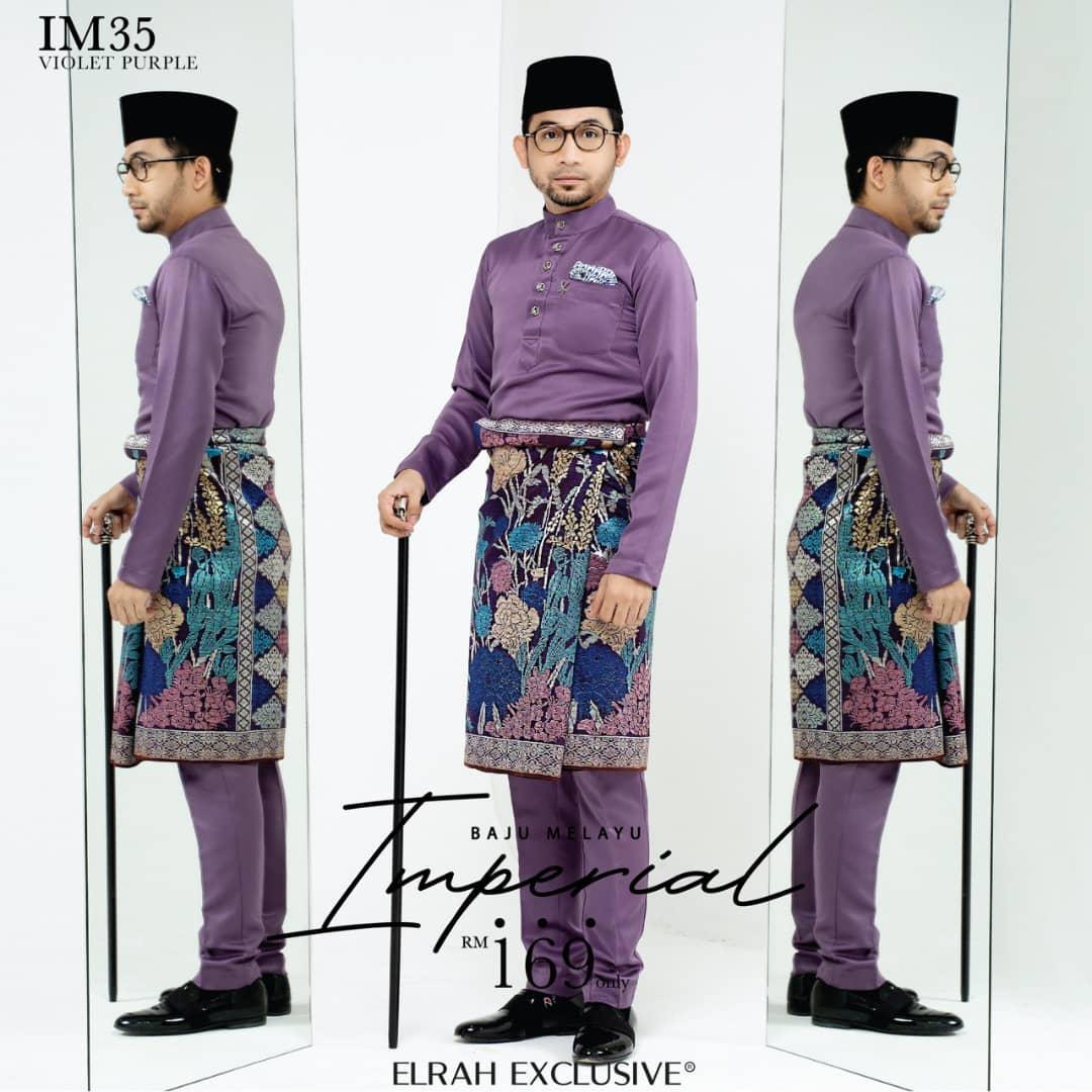 Baju Melayu Imperial Violet Purple Elrah Exclusive