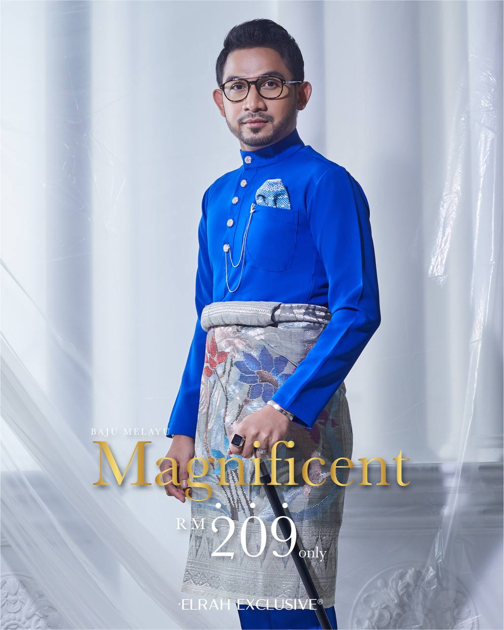 BAJU MELAYU MAGNIFICENT 3.0 ROYAL BLUE (2022)