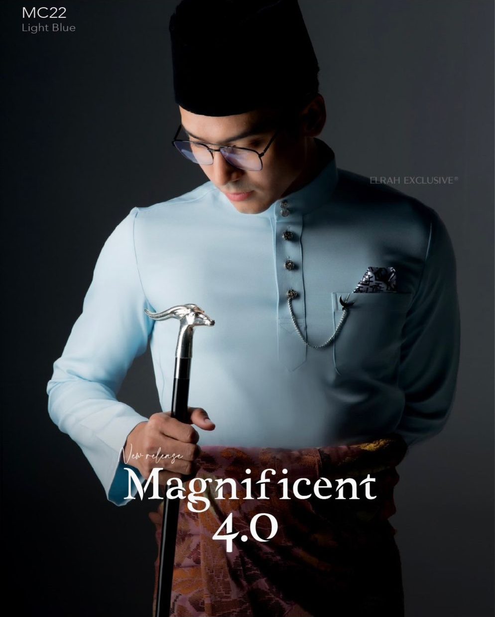 BAJU MELAYU MAGNIFICENT 4.0 LIGHT BLUE