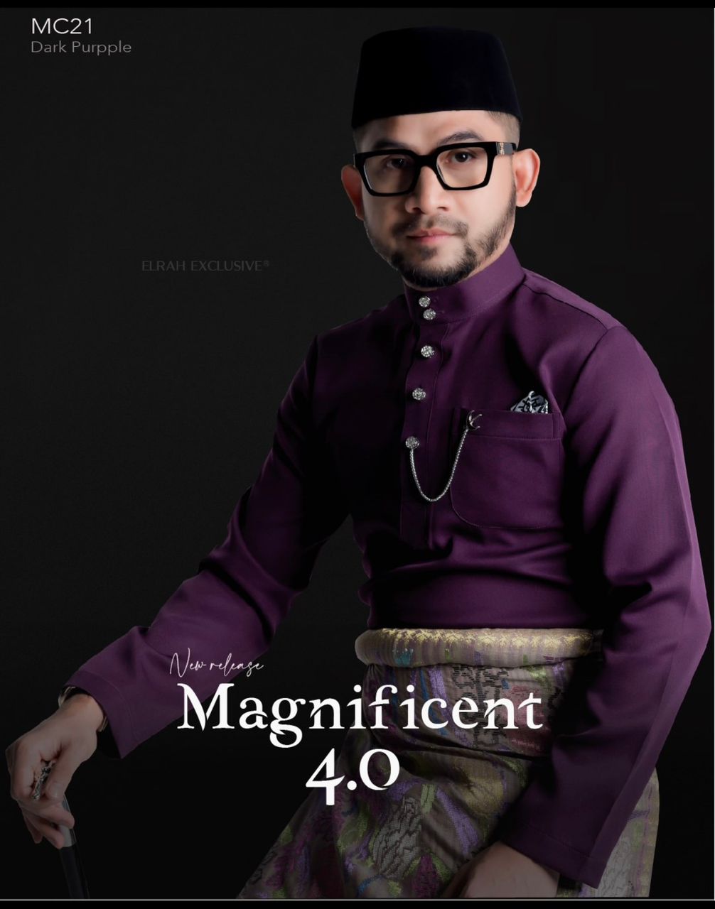 BAJU MELAYU MAGNIFICENT 4.0 DARK PURPLE