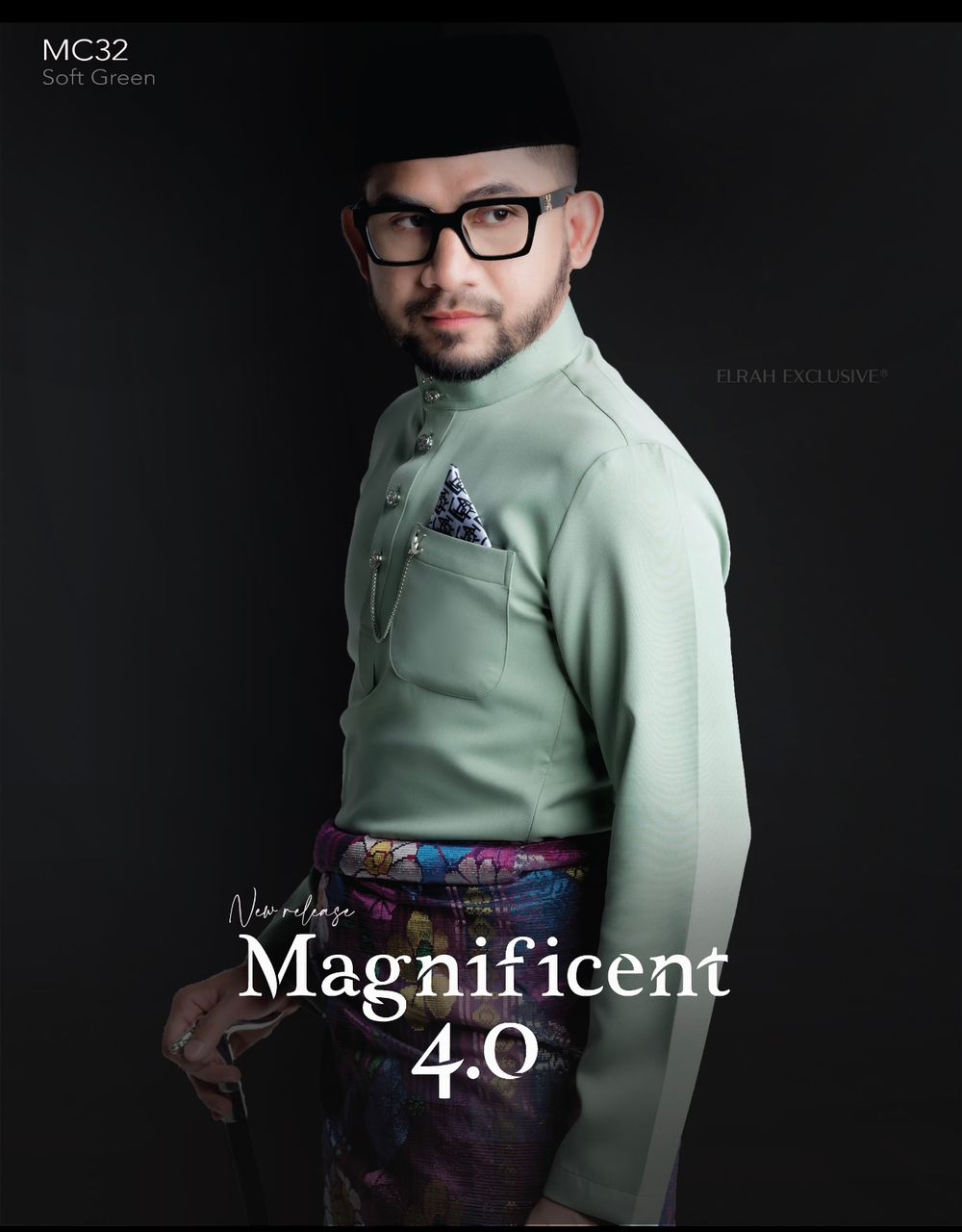 BAJU MELAYU MAGNIFICENT 4.0 SOFT GREEN