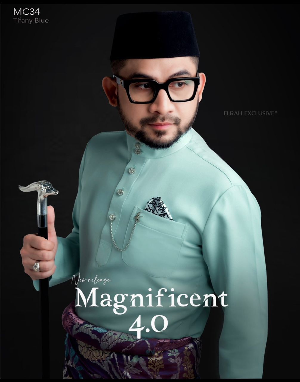 BAJU MELAYU MAGNIFICENT 4.0 TIFANY BLUE