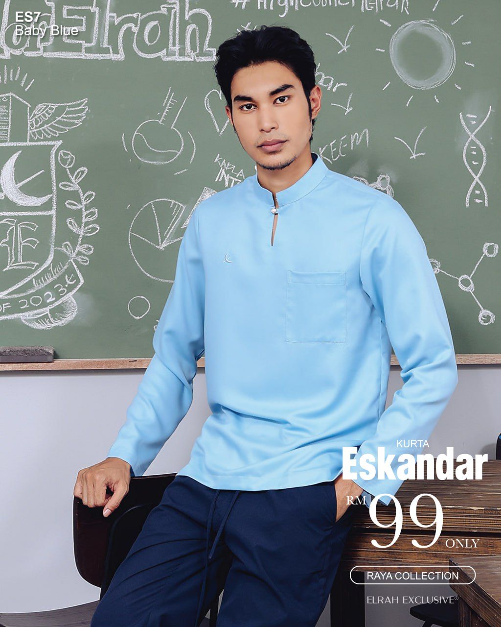 KURTA ESKANDAR BABY BLUE