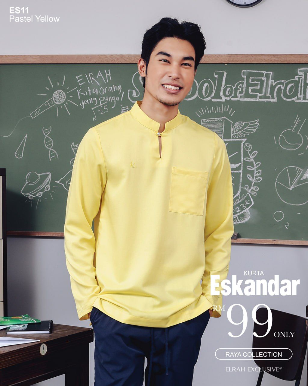 KURTA ESKANDAR PASTEL YELLOW