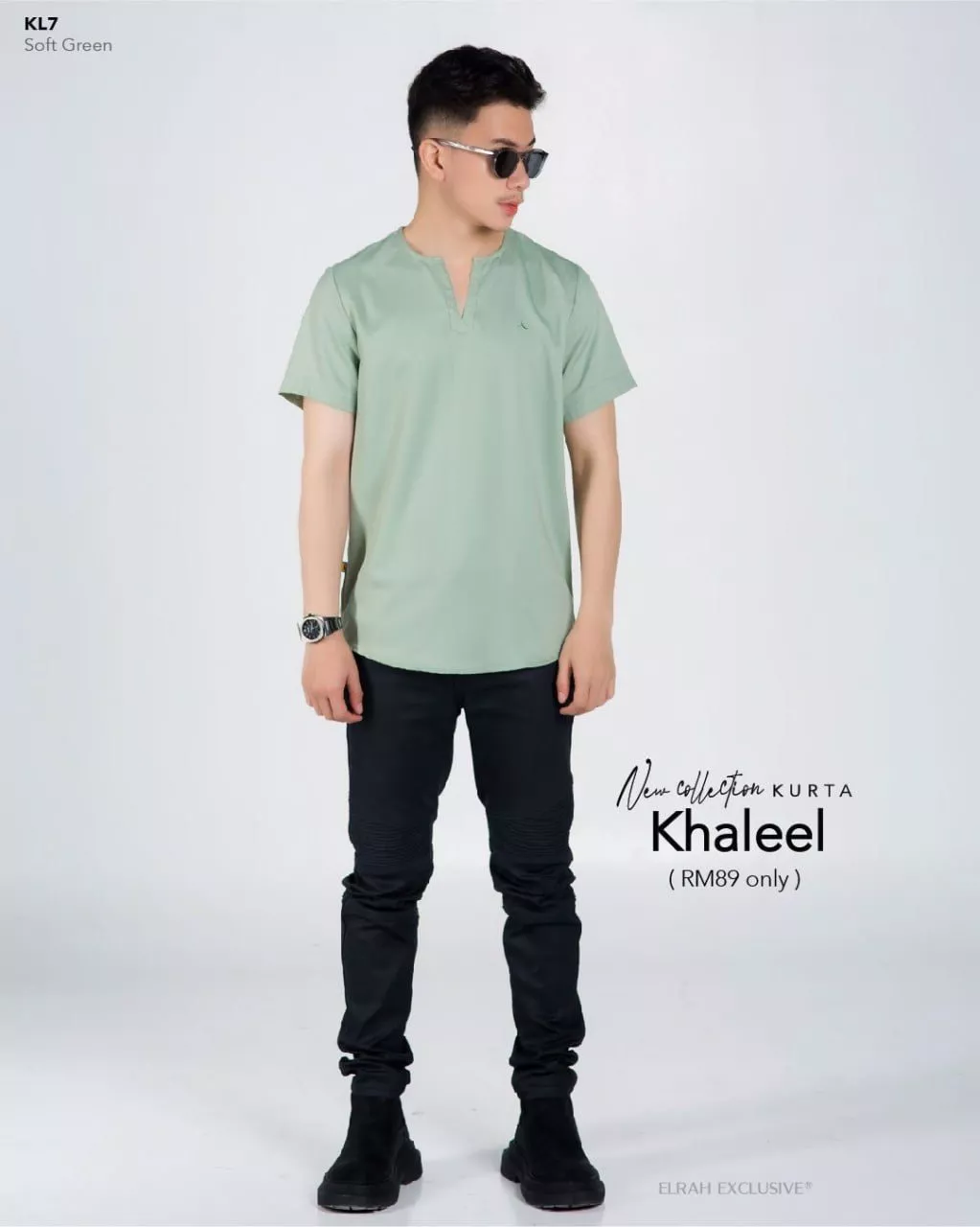 KURTA KHALEEL SOFT GREEN
