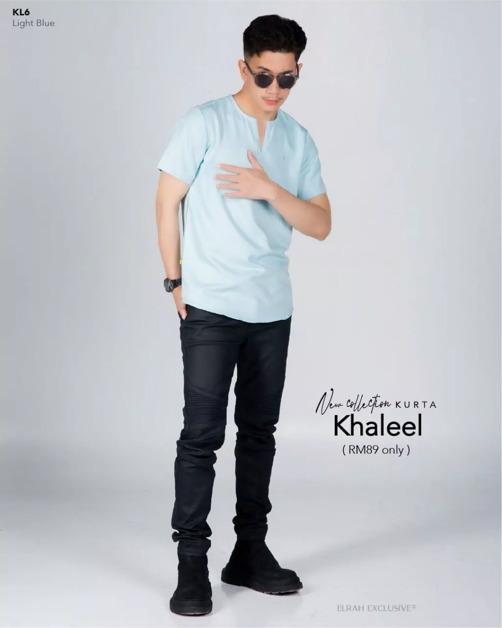 KURTA KHALEEL LIGHT BLUE