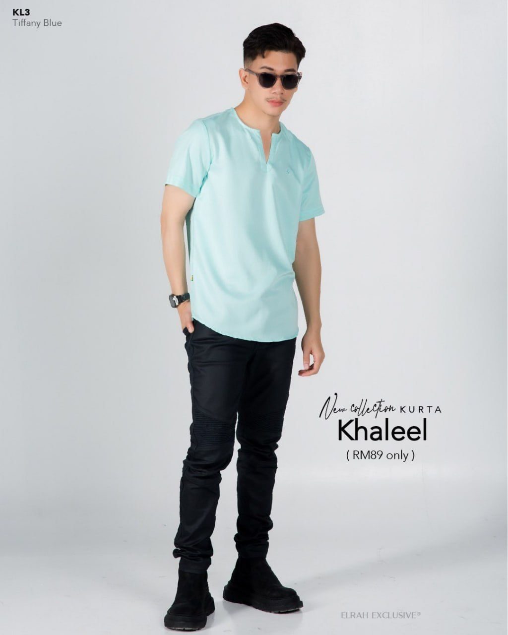 KURTA KHALEEL TIFFANY BLUE