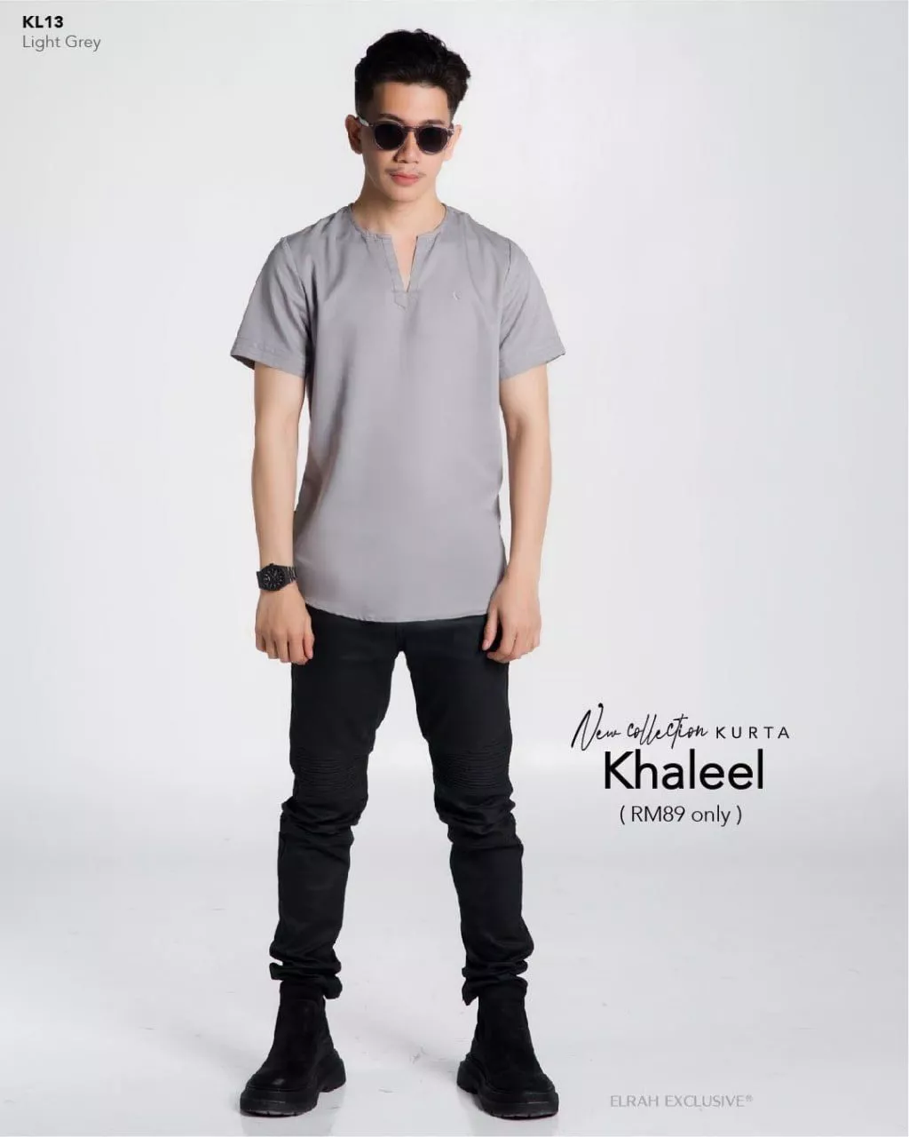 KURTA KHALEEL LIGHT GREY