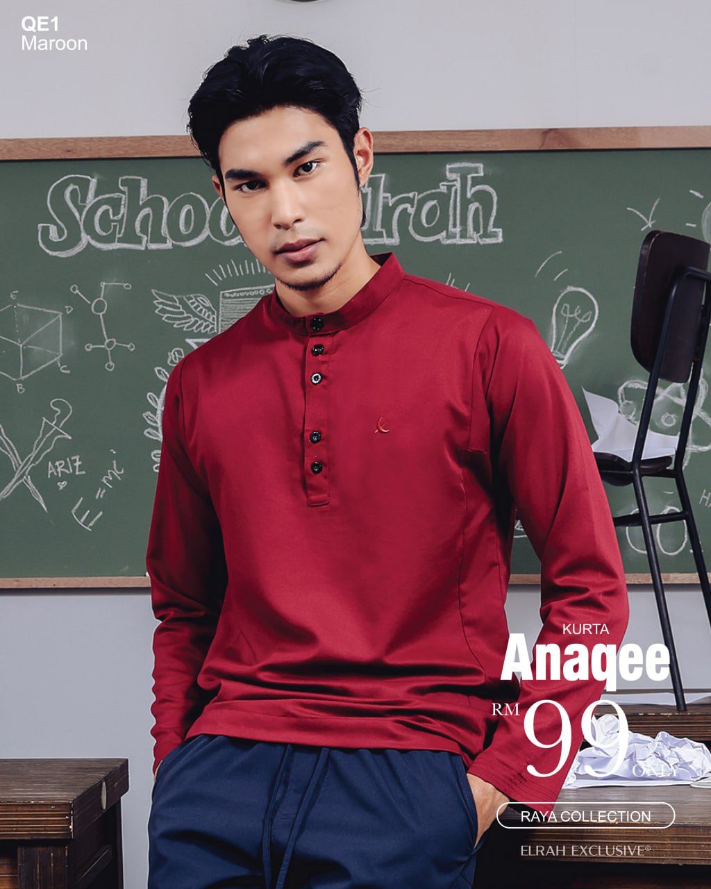 KURTA ANAQEE MAROON