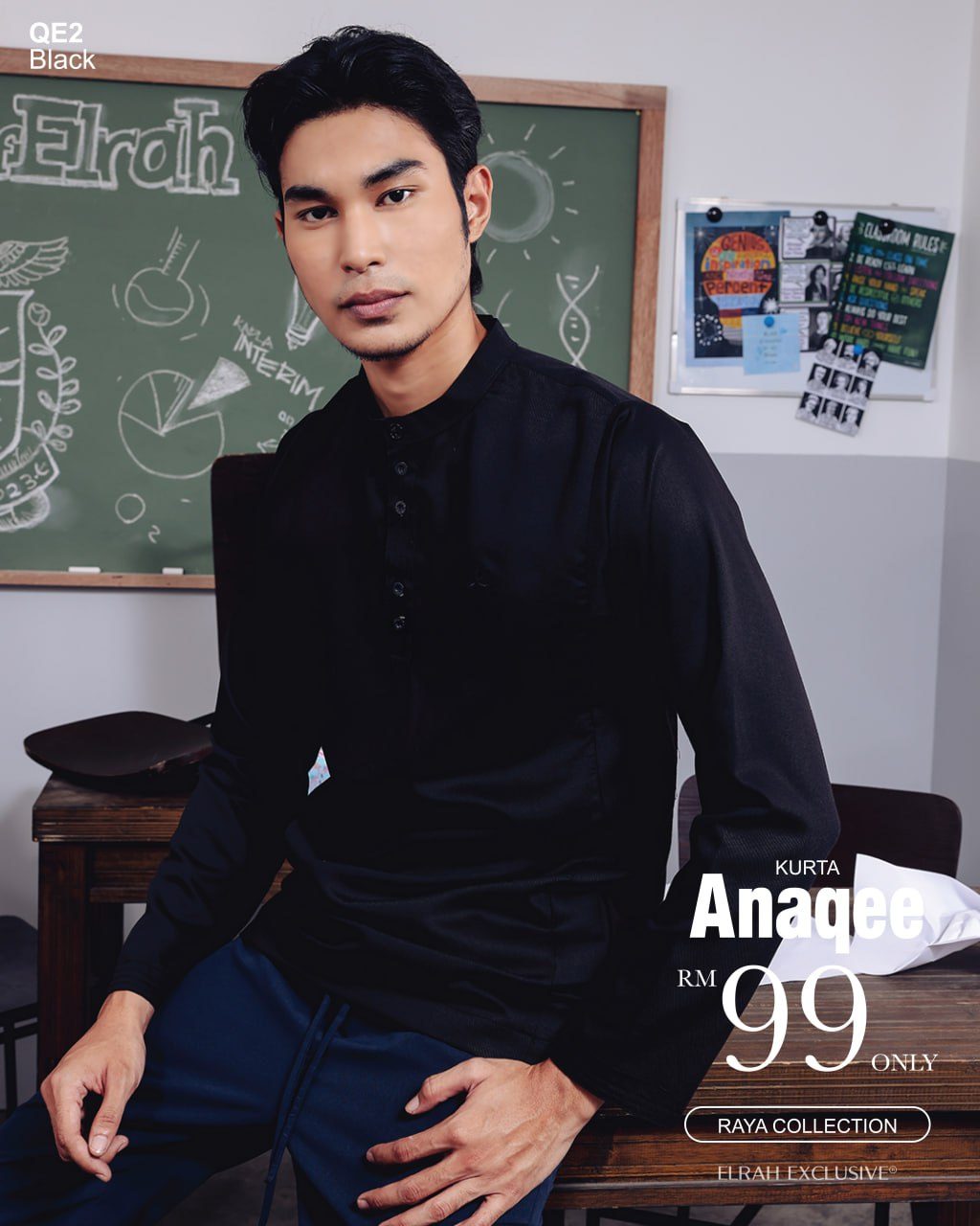 KURTA ANAQEE BLACK