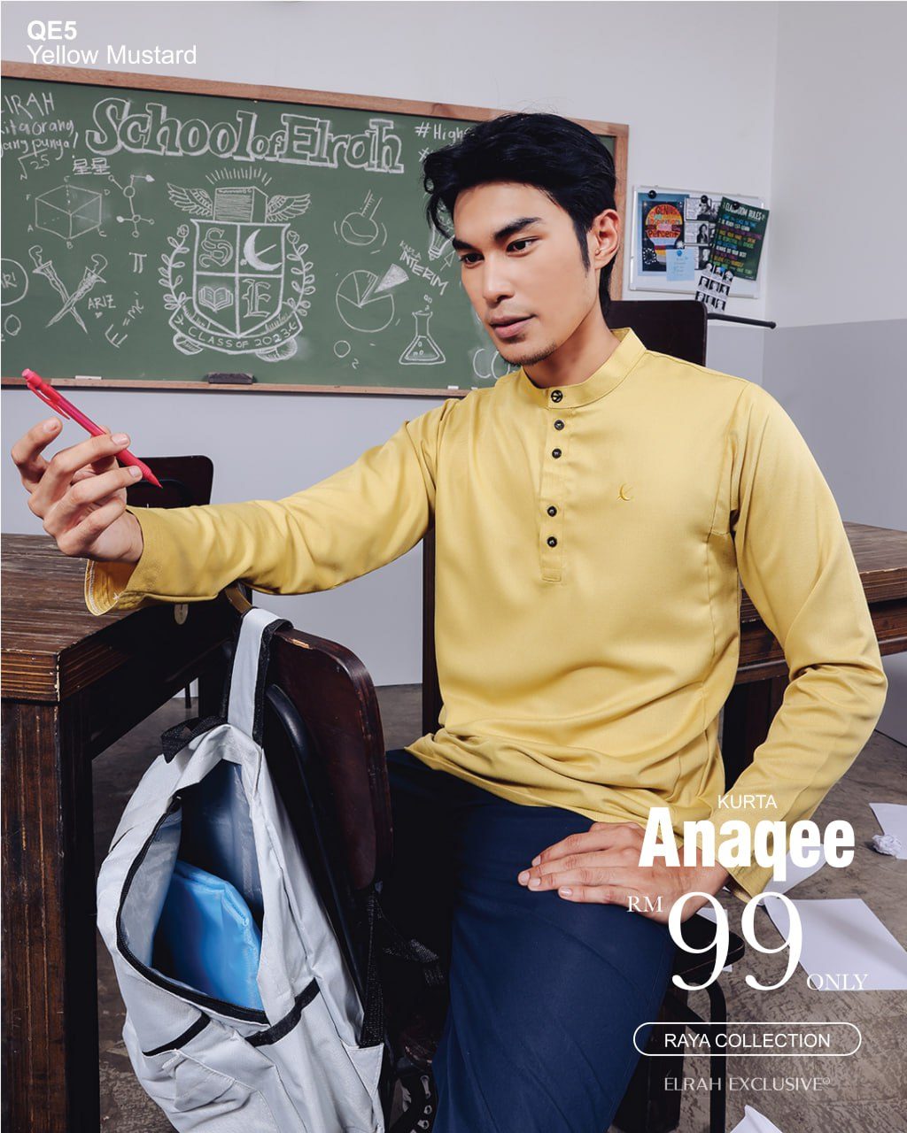 KURTA ANAQEE YELLOW MUSTARD