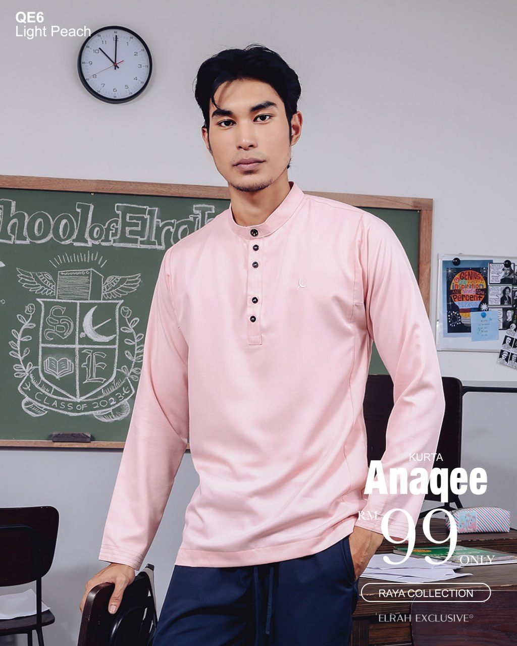 KURTA ANAQEE LIGHT PEACH