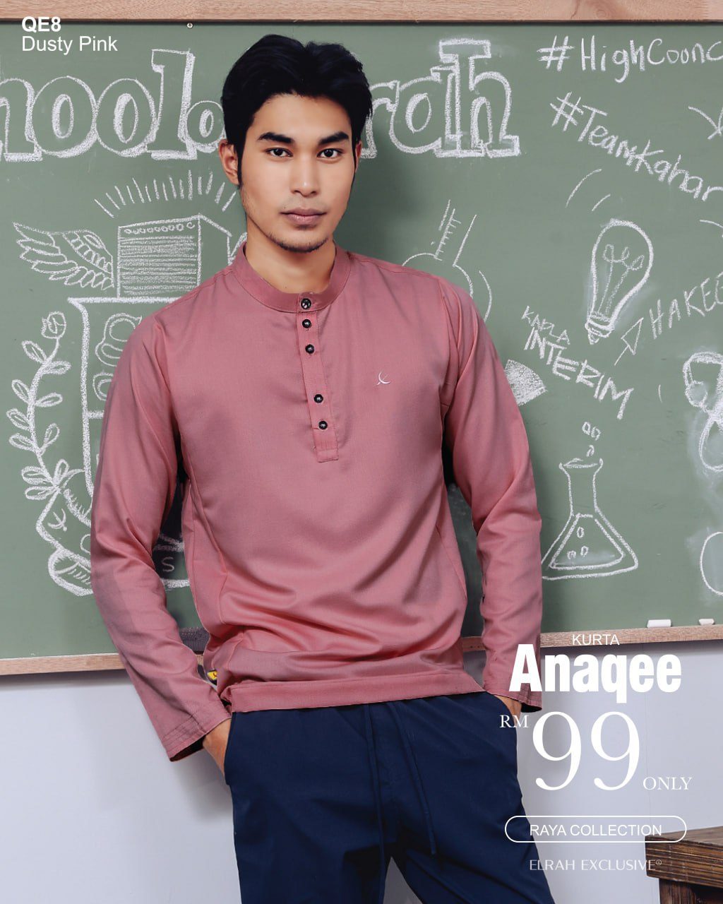 KURTA ANAQEE DUSTY PINK