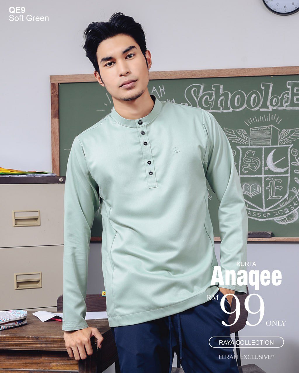 KURTA ANAQEE SOFT GREEN