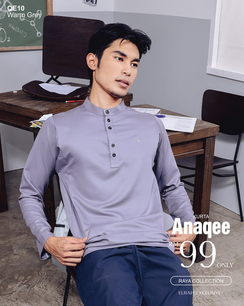 KURTA ANAQEE WARM GREY