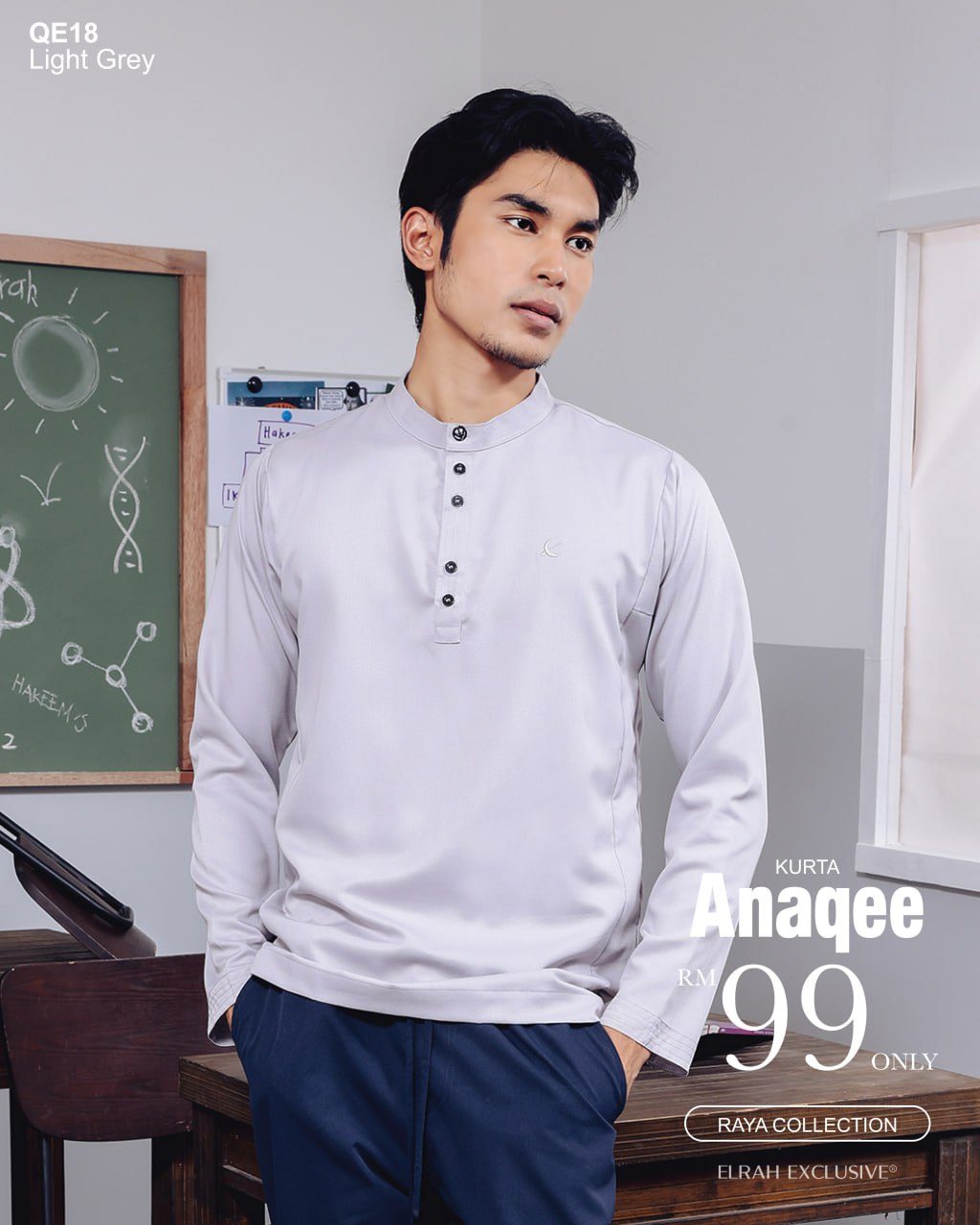 KURTA ANAQEE LIGHT GREY