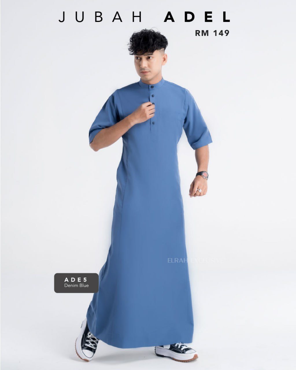 JUBAH ADEL DENIM BLUE