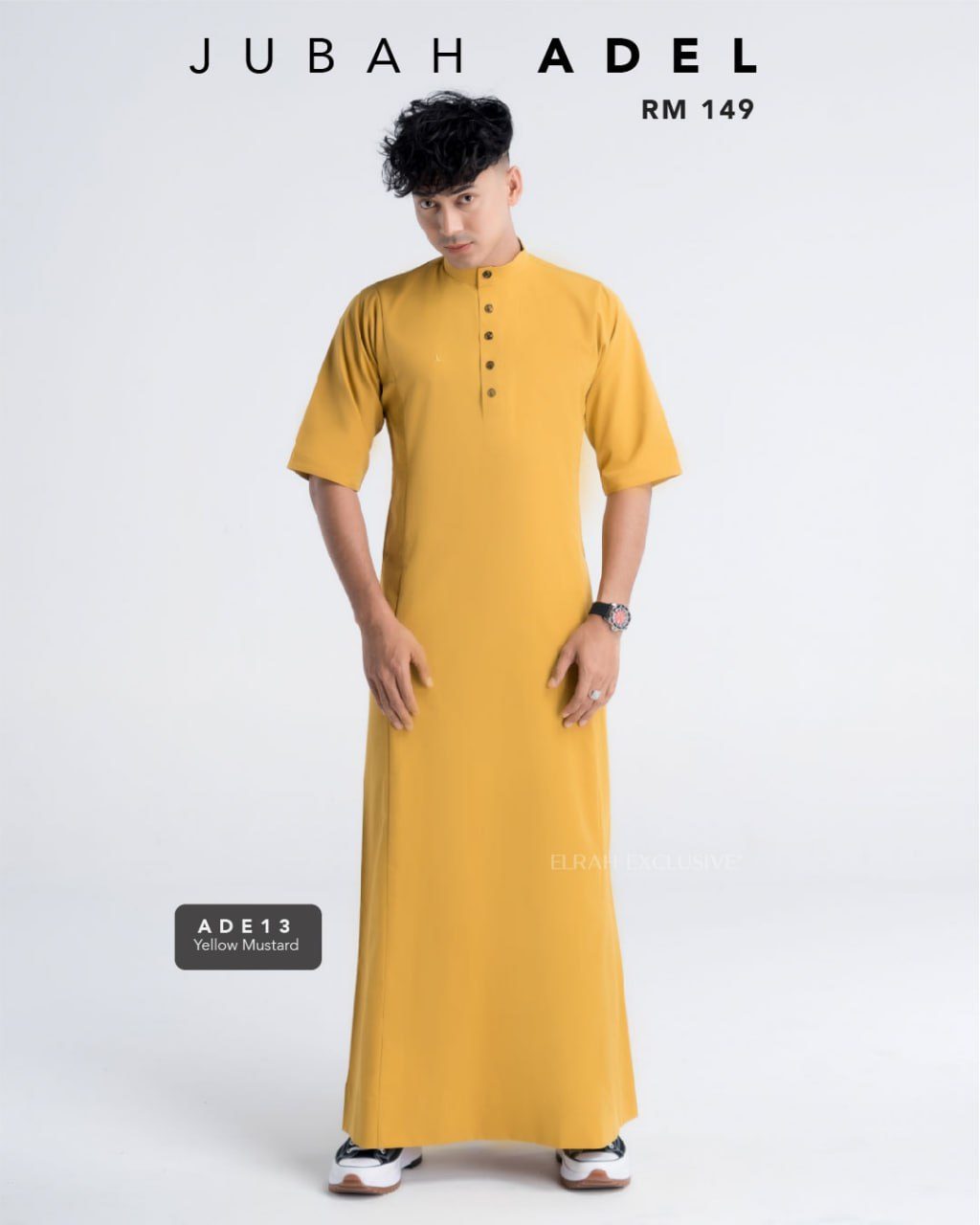 JUBAH ADEL YELLOW MUSTARD