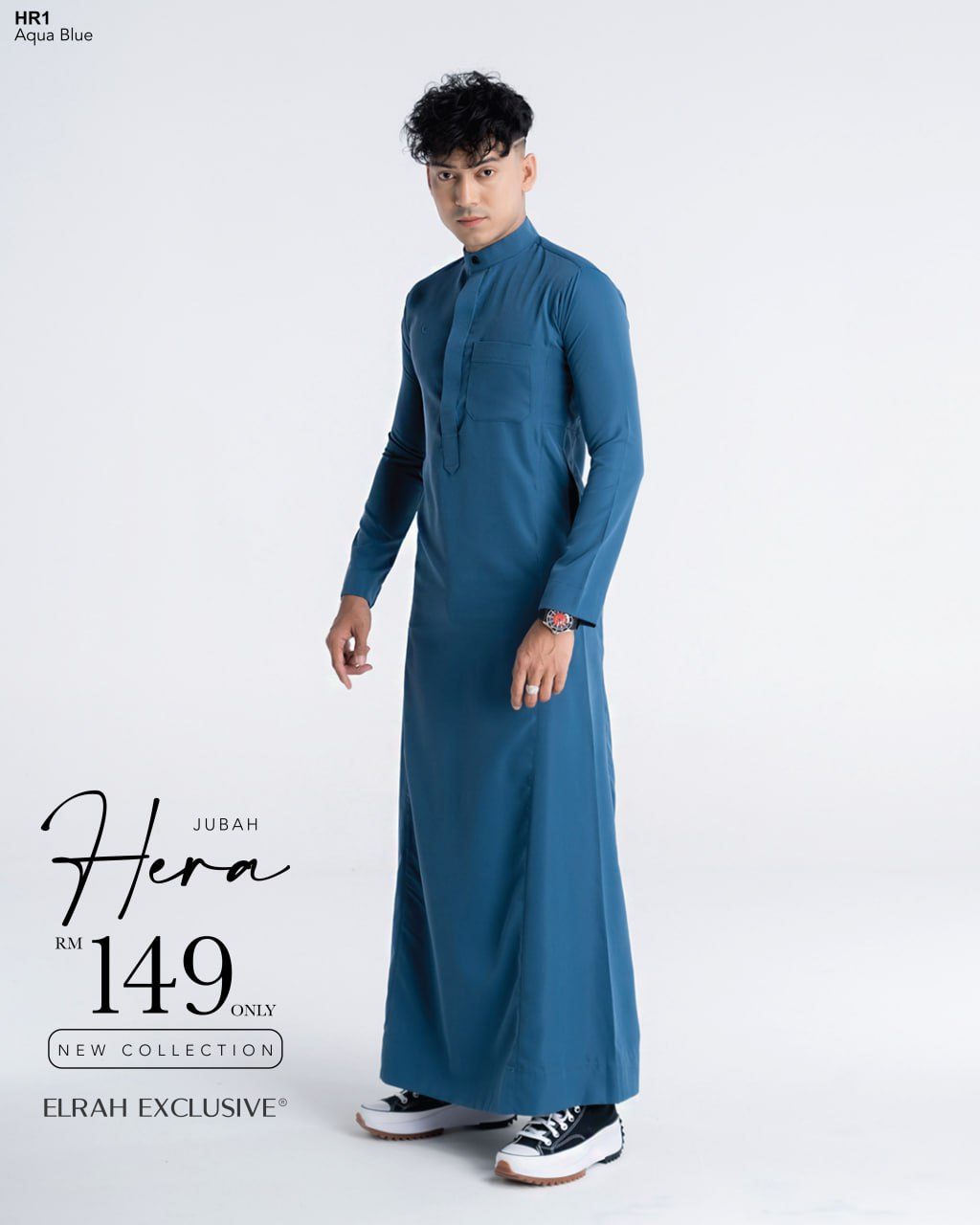 JUBAH HERA AQUA BLUE