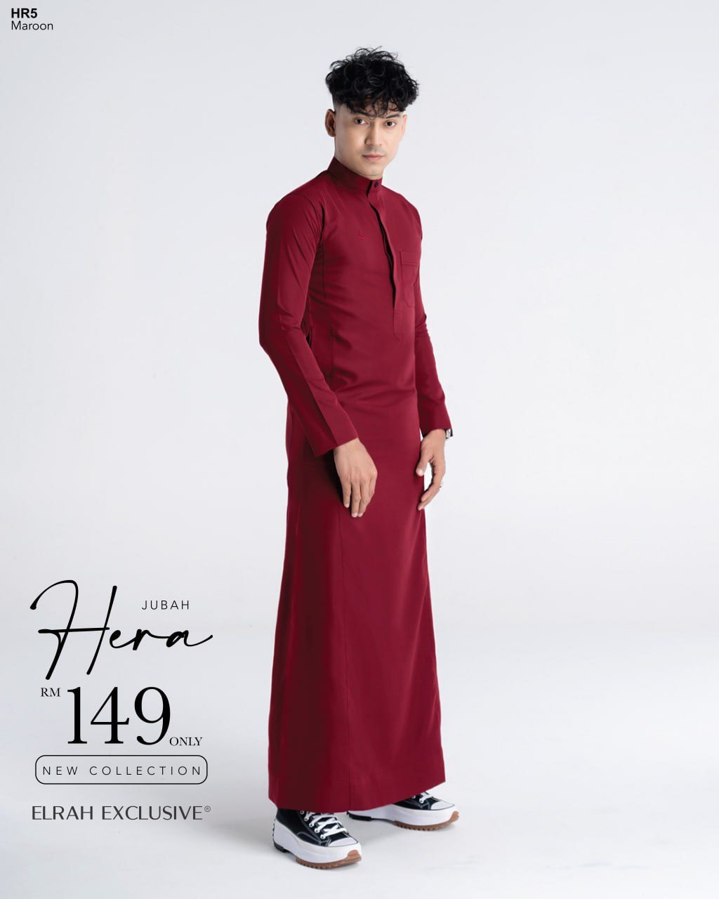 JUBAH HERA MAROON