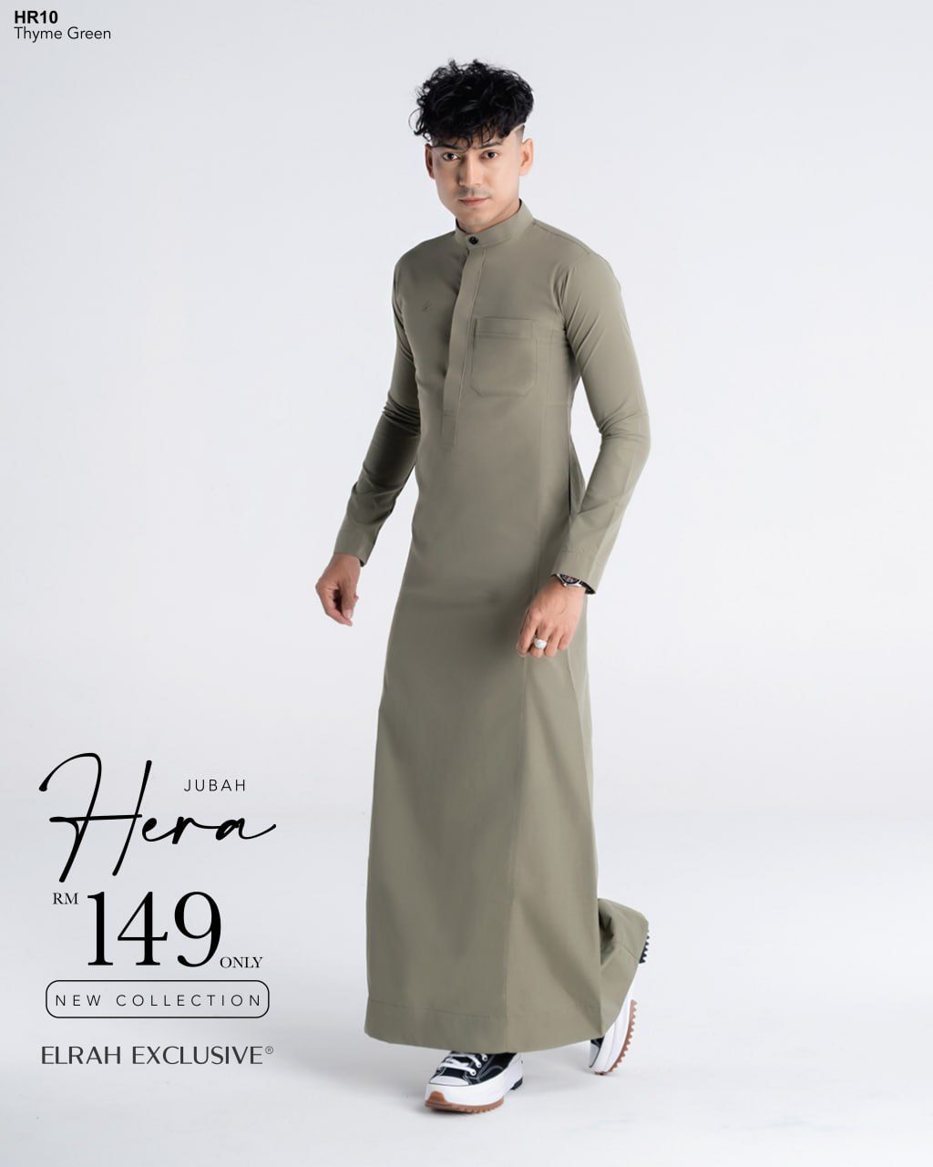 JUBAH HERA THYME GREEN