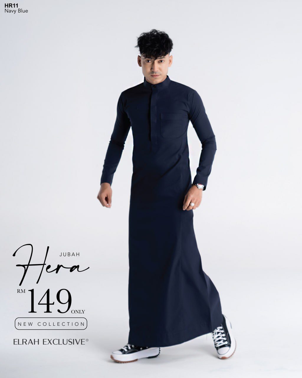 JUBAH HERA NAVY BLUE