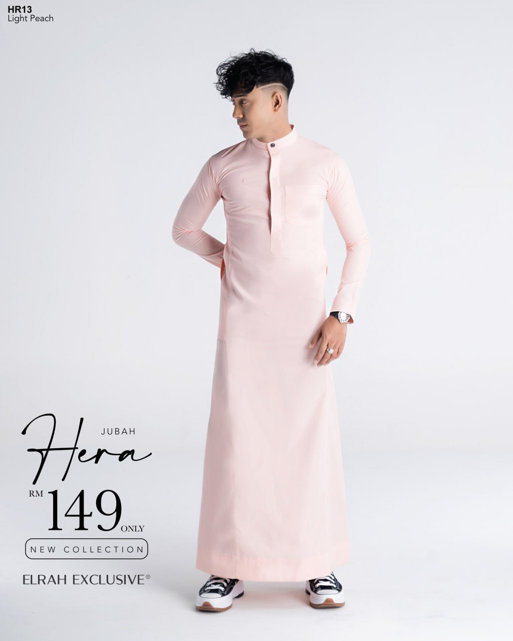 JUBAH HERA LIGHT PEACH