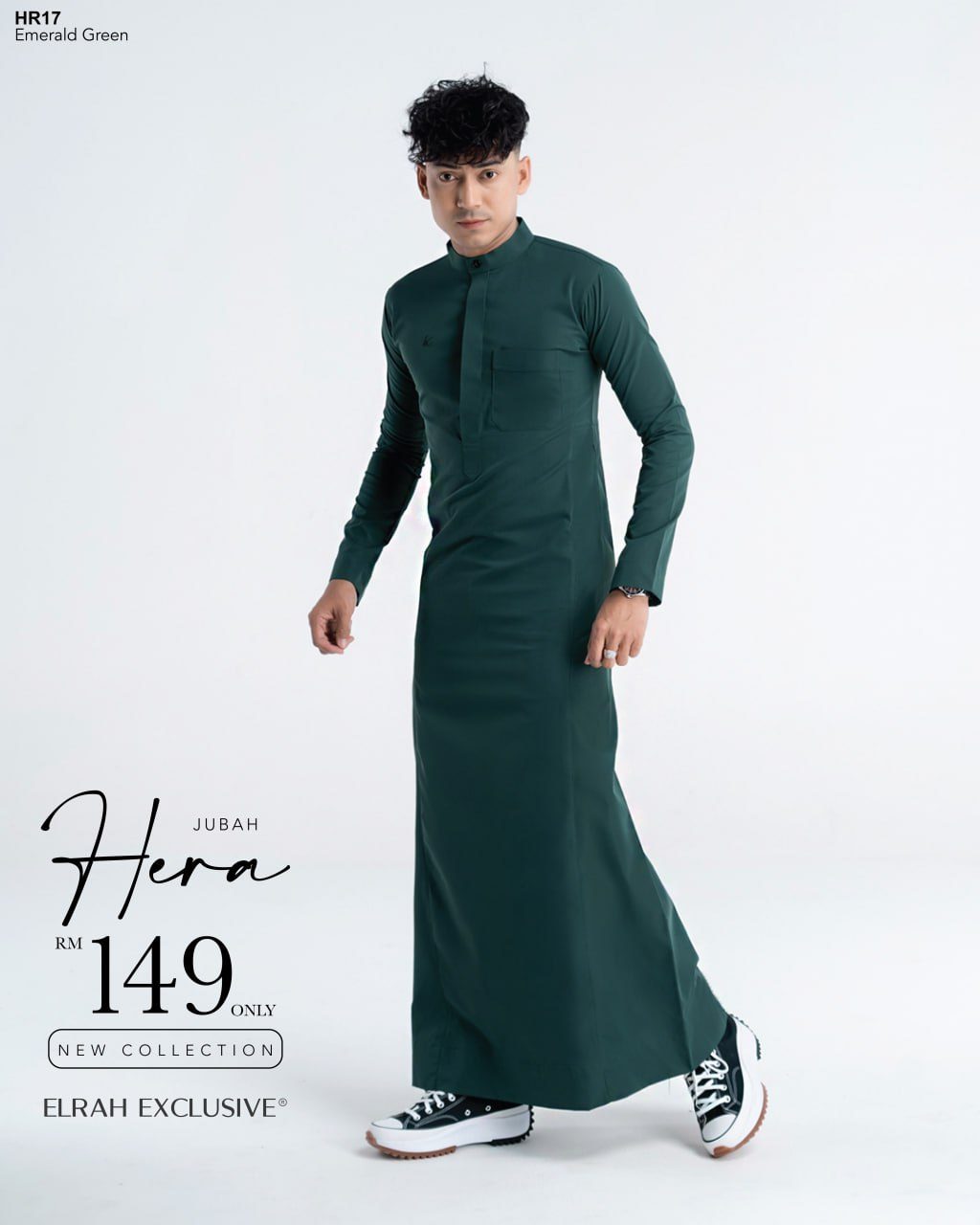 JUBAH HERA EMERALD GREEN