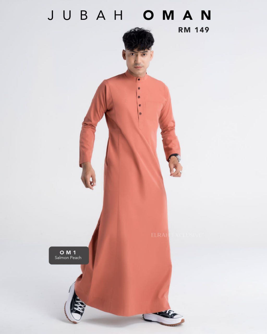 JUBAH OMAN SALMON PEACH