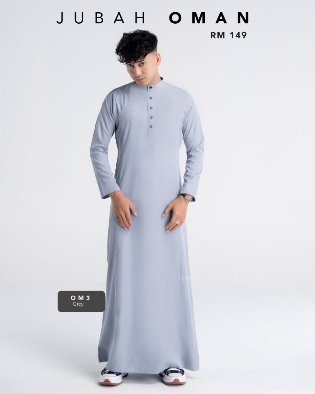 JUBAH OMAN GREY