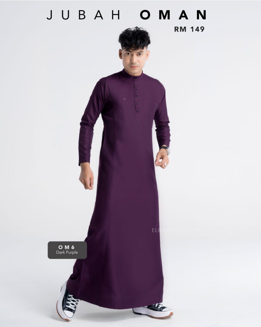 JUBAH OMAN DARK PURPLE