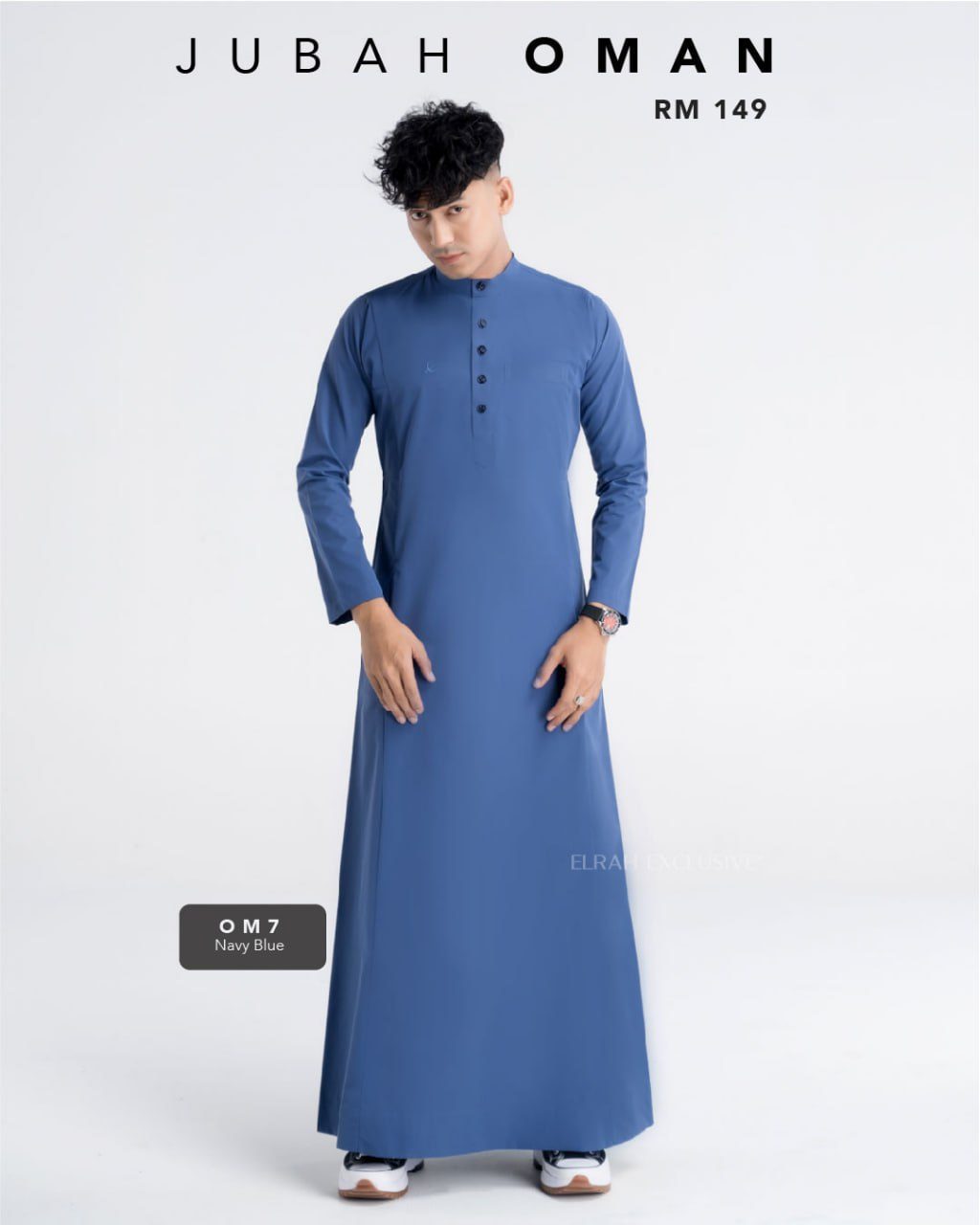 JUBAH OMAN NAVY BLUE