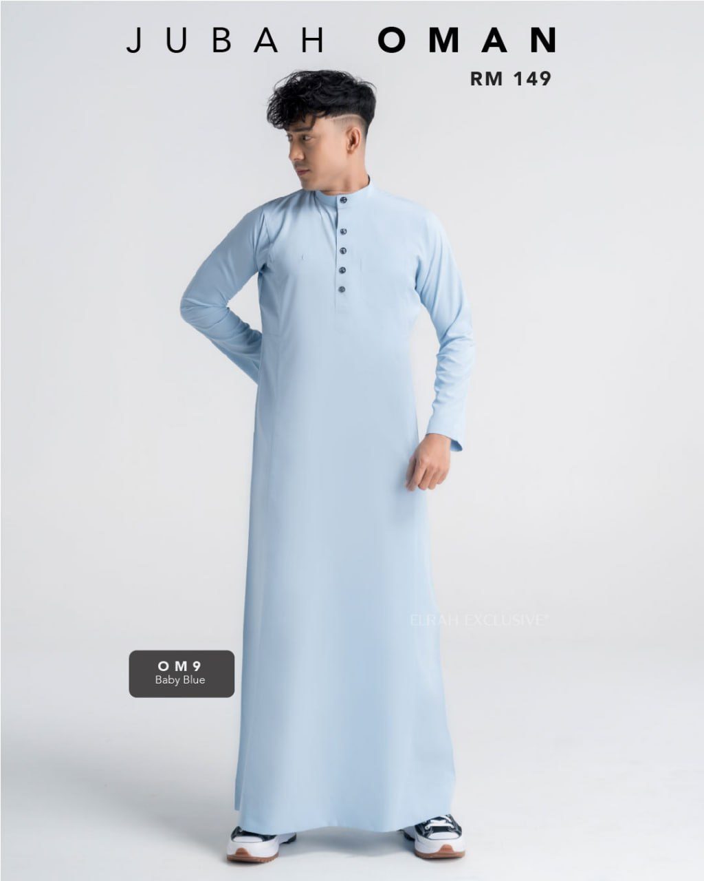 JUBAH OMAN BABY BLUE