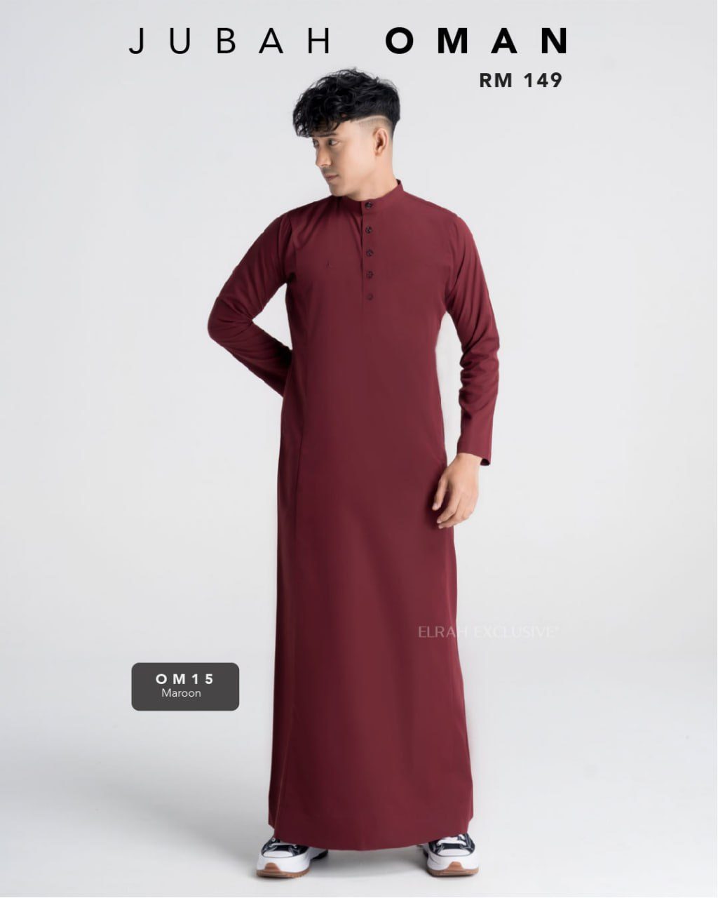 JUBAH OMAN MAROON