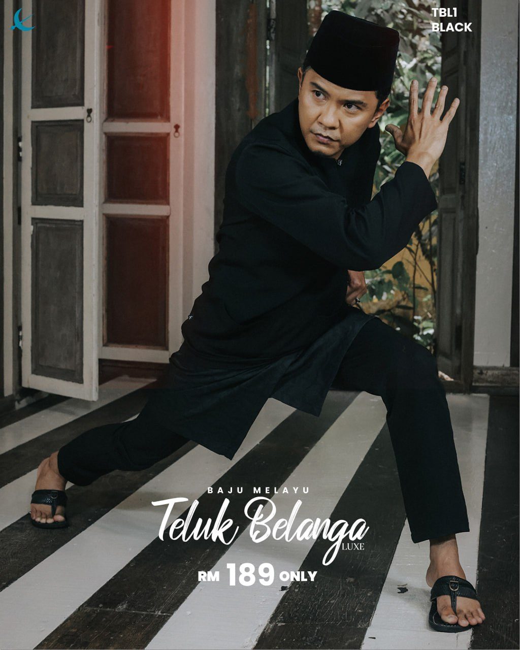 BAJU MELAYU TELUK BELANGA BLACK