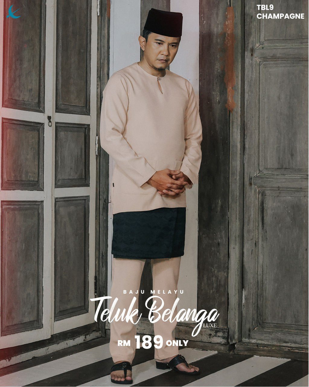 BAJU MELAYU TELUK BELANGA CHAMPAGNE