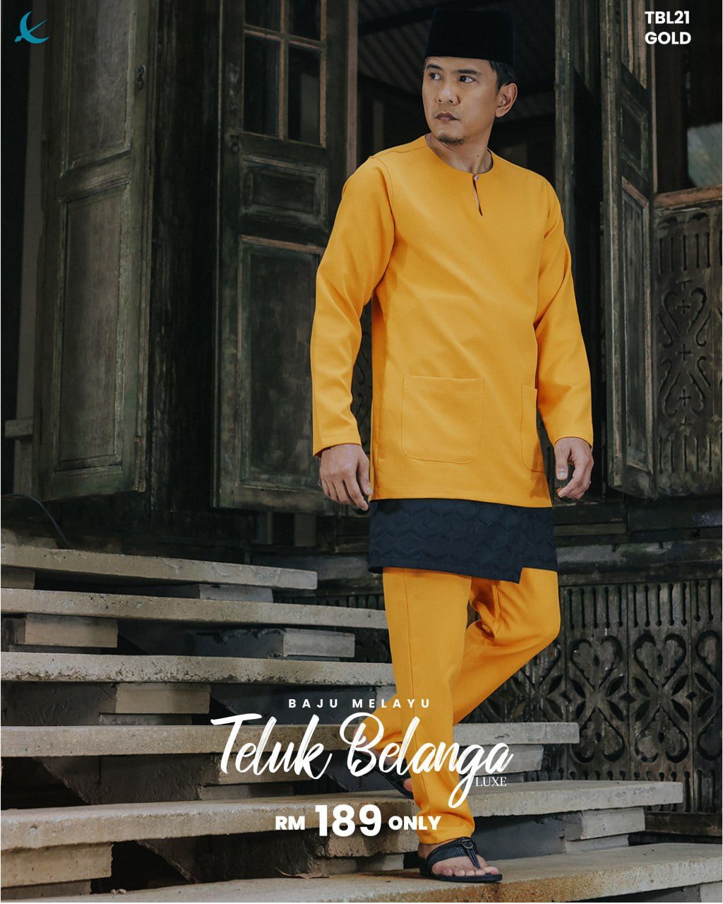 BAJU MELAYU TELUK BELANGA GOLD