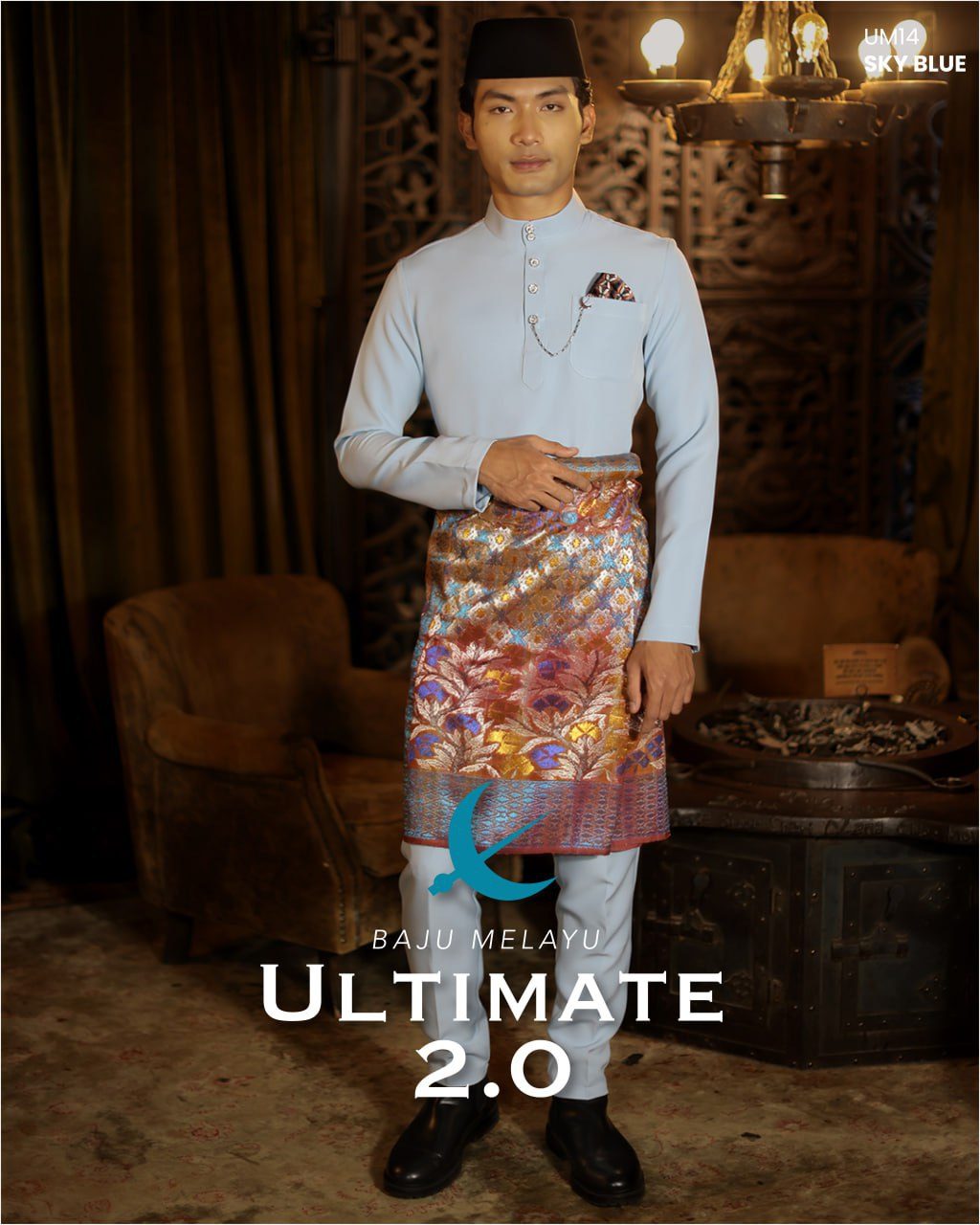 BAJU MELAYU ULTIMATE 2.0 SKY BLUE