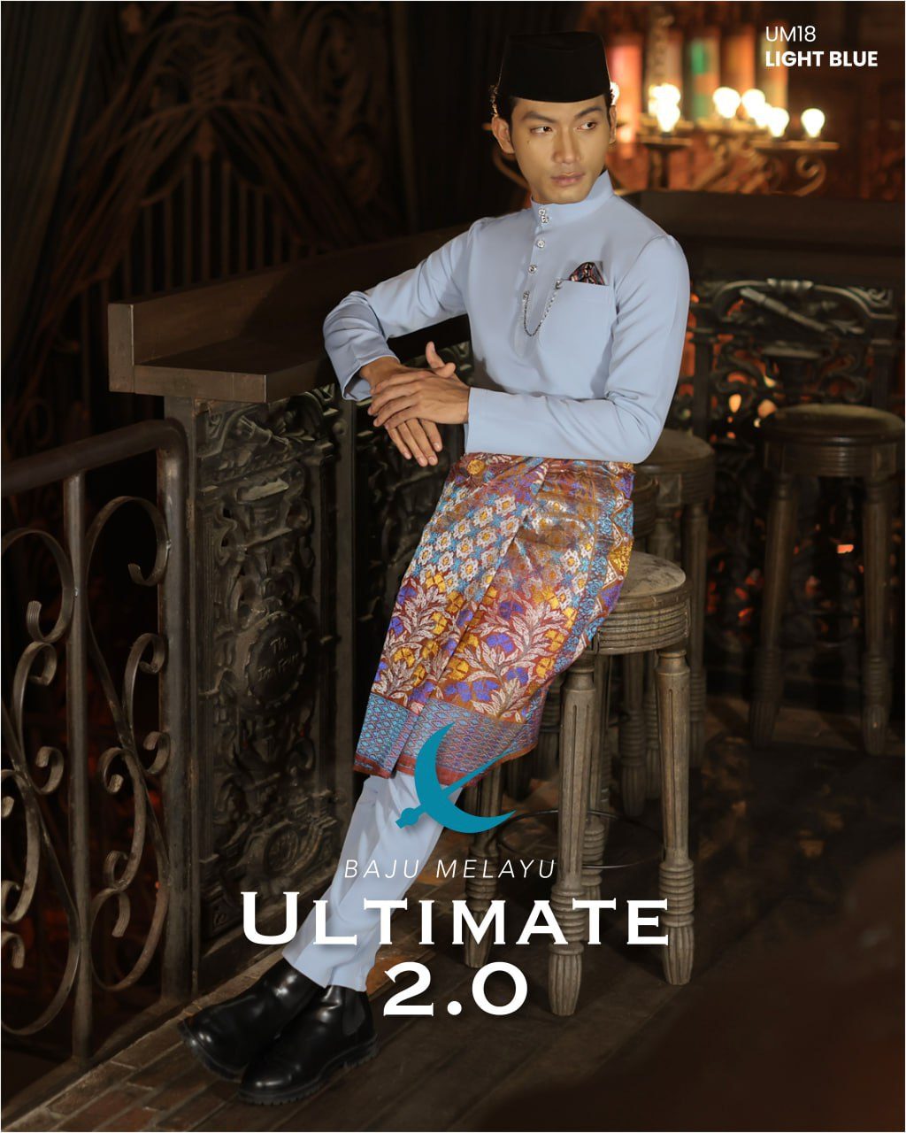 BAJU MELAYU ULTIMATE 2.0 LIGHT BLUE