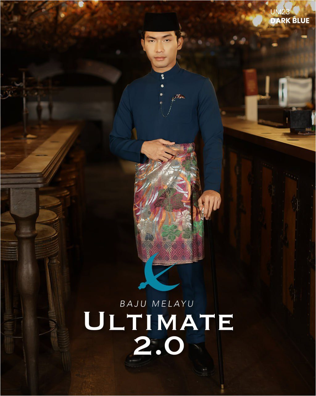 BAJU MELAYU ULTIMATE 2.0 DARK BLUE