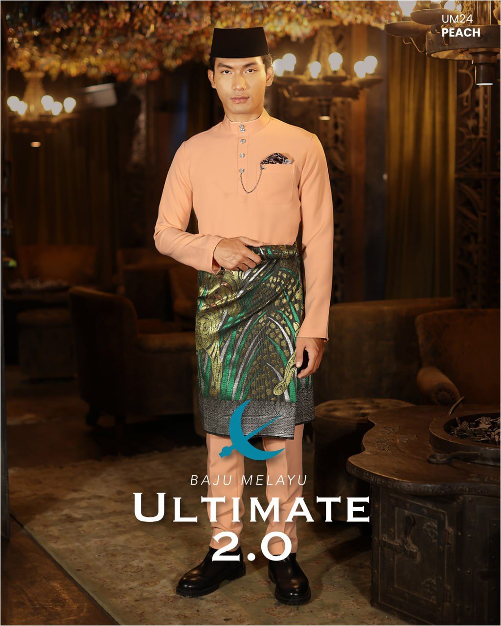 BAJU MELAYU ULTIMATE 2.0 PEACH