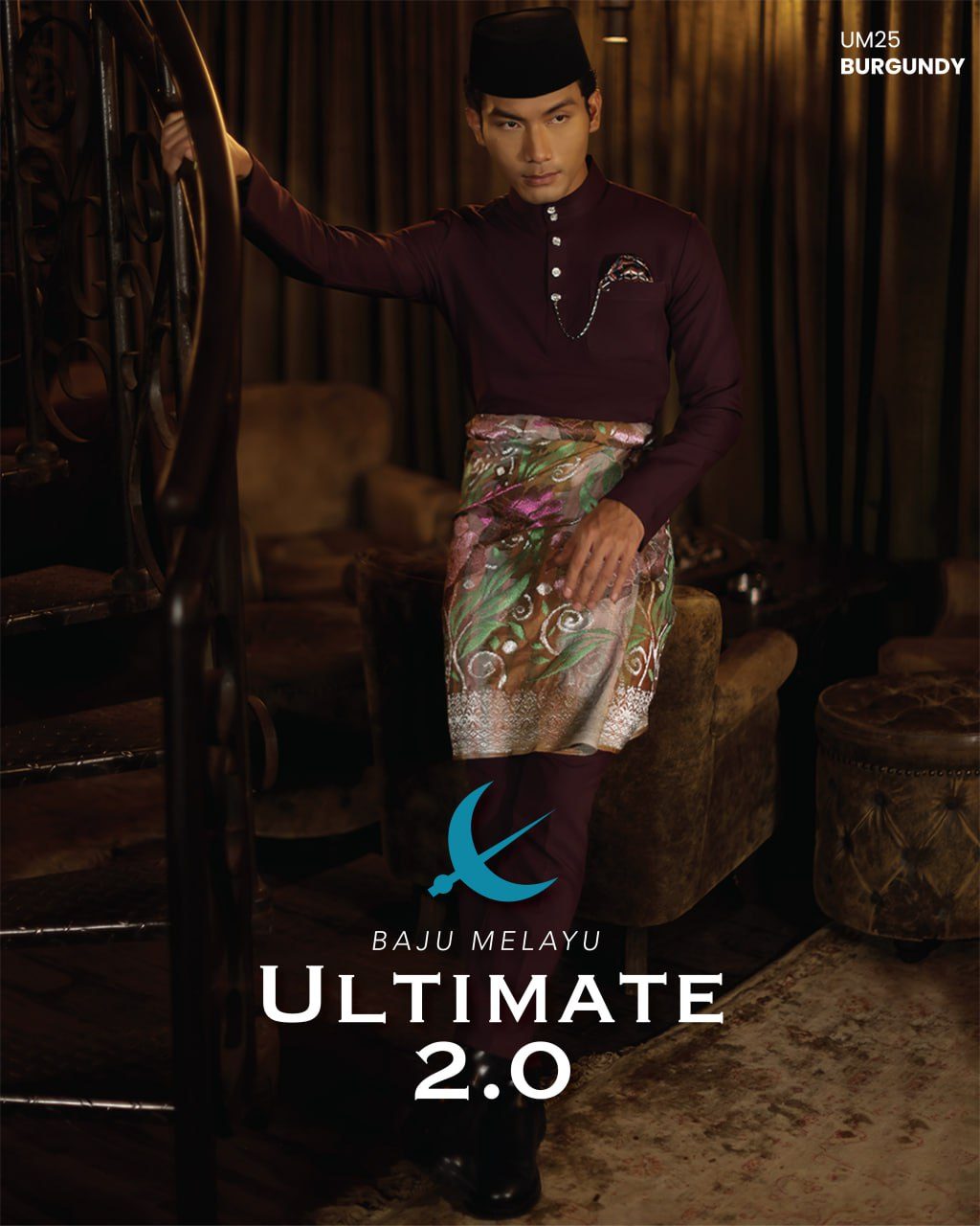 BAJU MELAYU ULTIMATE 2.0 BURGANDY