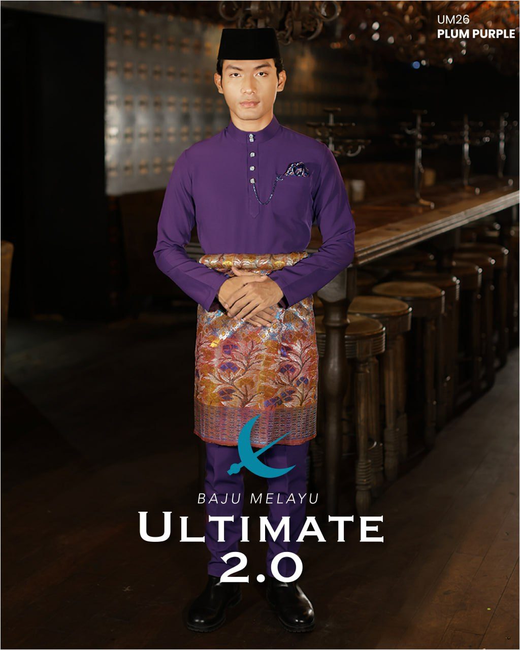 BAJU MELAYU ULTIMATE 2.0 PLUM PURPLE