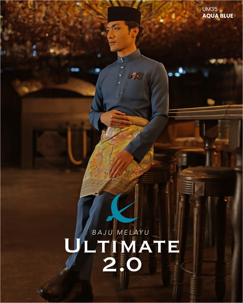 BAJU MELAYU ULTIMATE 2.0 AQUA BLUE