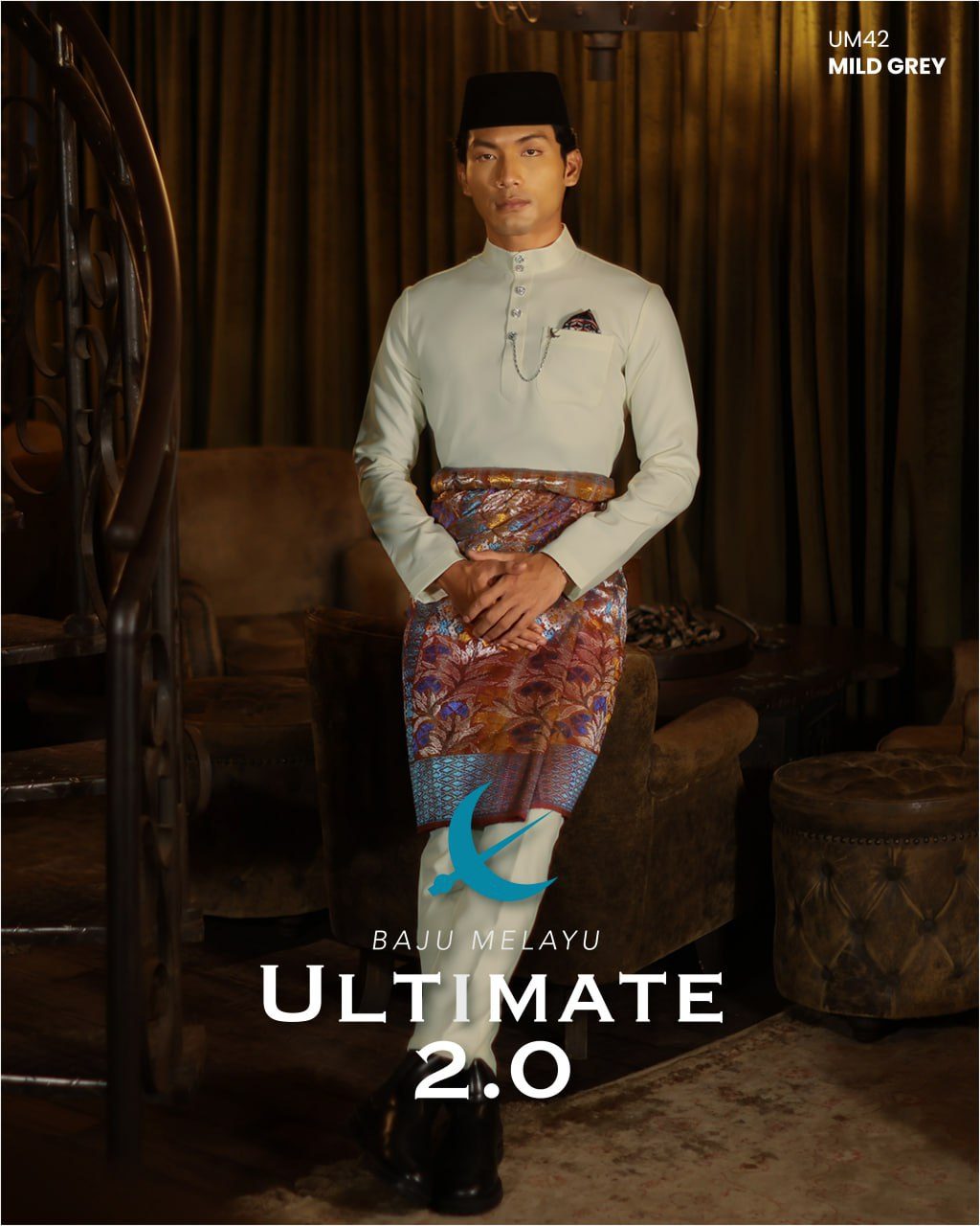 BAJU MELAYU ULTIMATE 2.0 MILD GREY